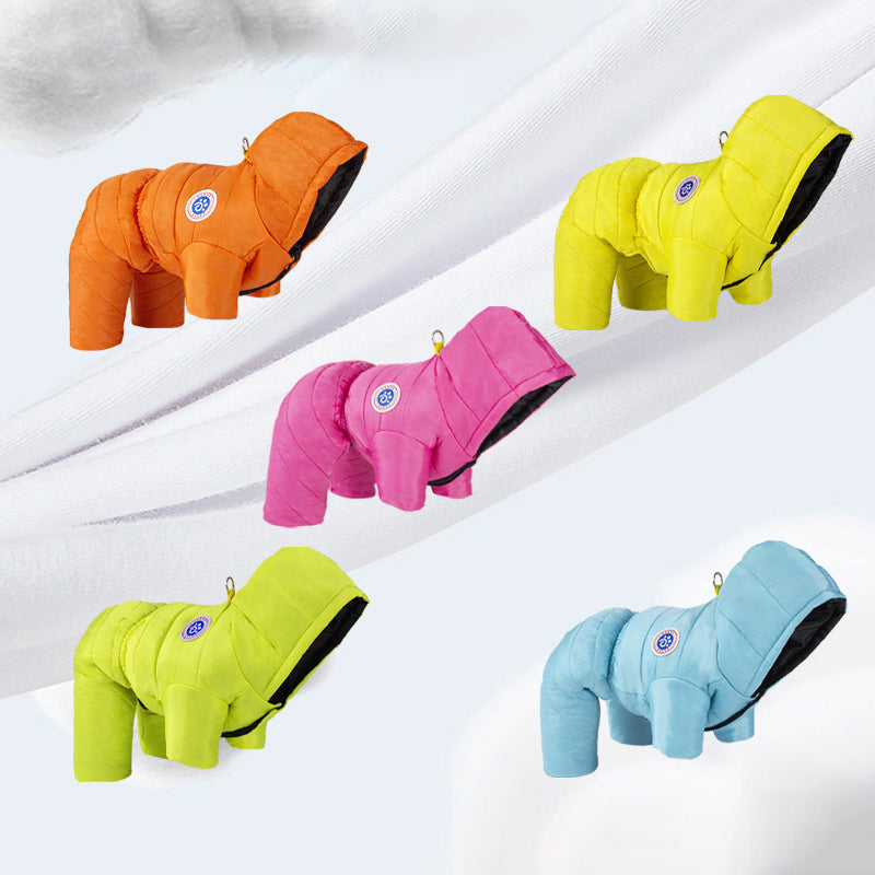 🐶 Mysig vinterdräkt för hundar | Julrea 51 % rabatt | Hela kroppen täckt av varm fleece, enkel dragkedja bak och halkfria grepp | Håll din fyrbenta vän varm och snygg i vinter! 🎄✨