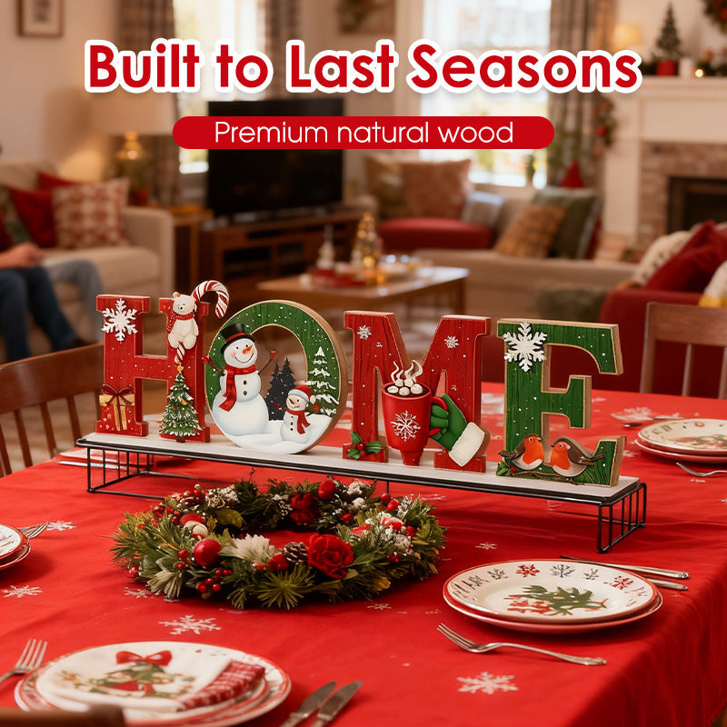 🔥Juldekoration i trä för vägg - HOME/JOY