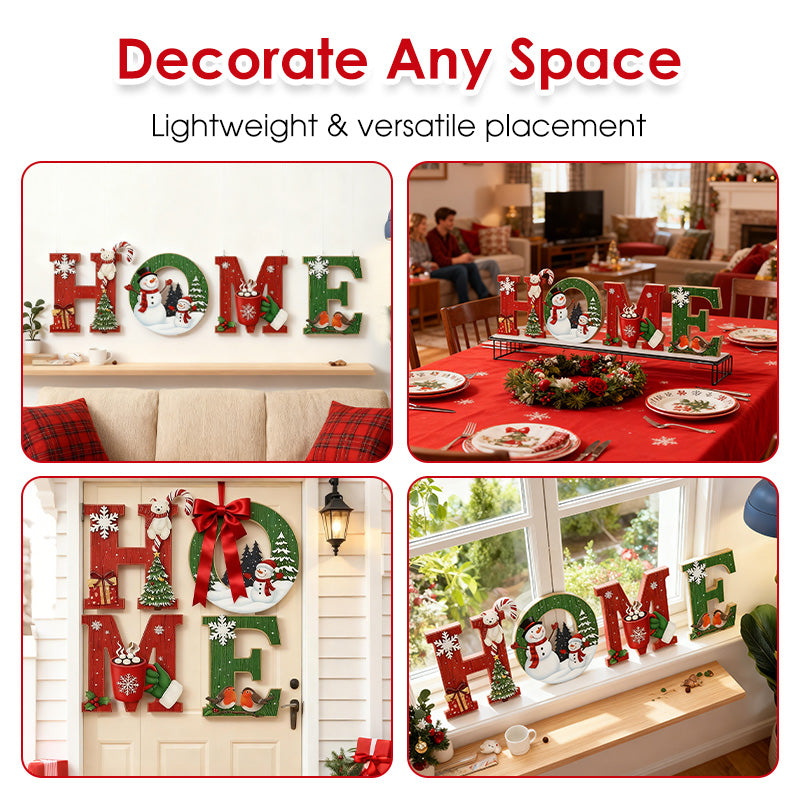 🔥Juldekoration i trä för vägg - HOME/JOY