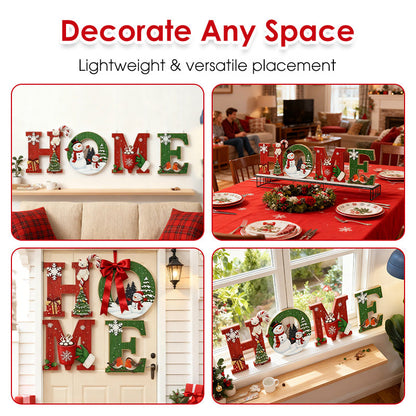 🔥Juldekoration i trä för vägg - HOME/JOY