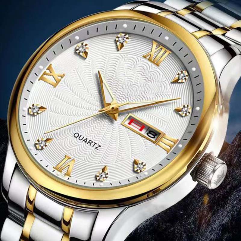 🔥Julkampanj: 50 % rabatt!!!🔥Tvåfärgad vattentät självlysande klocka för män