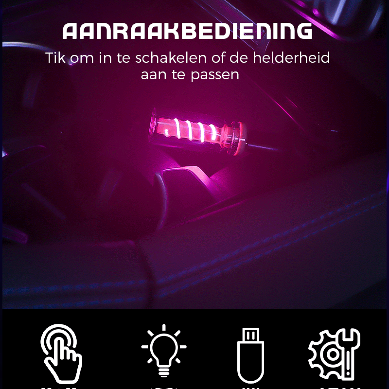 🔥USB LED Bilinredning Atmosfärsbelysning