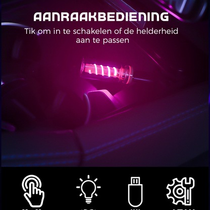 🔥USB LED Bilinredning Atmosfärsbelysning