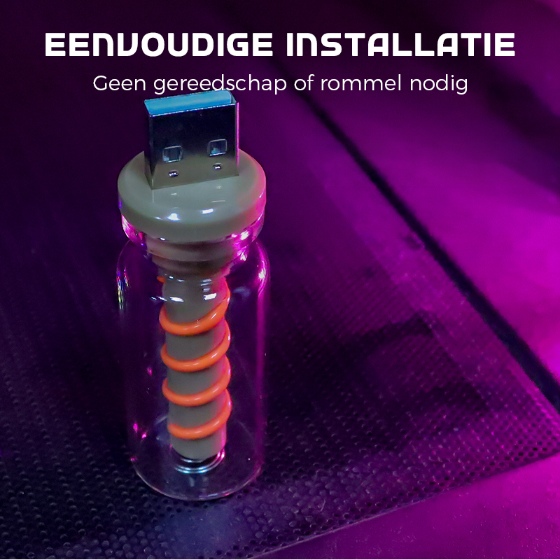 🔥USB LED Bilinredning Atmosfärsbelysning