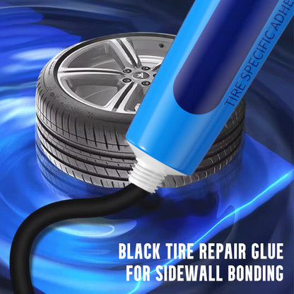 🚗 KÖP 1 FÅ 1 GRATIS! 🔧 Svart Däckreparationslim för Sidoväggen – Permanent, Snabbhärdande & Perfekt För Reparation Av Däckskador 🛞