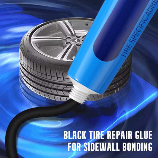 🚗 KÖP 1 FÅ 1 GRATIS! 🔧 Svart Däckreparationslim för Sidoväggen – Permanent, Snabbhärdande & Perfekt För Reparation Av Däckskador 🛞