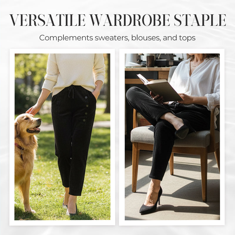 Högmidjade, fodrade, varma byxor för damer