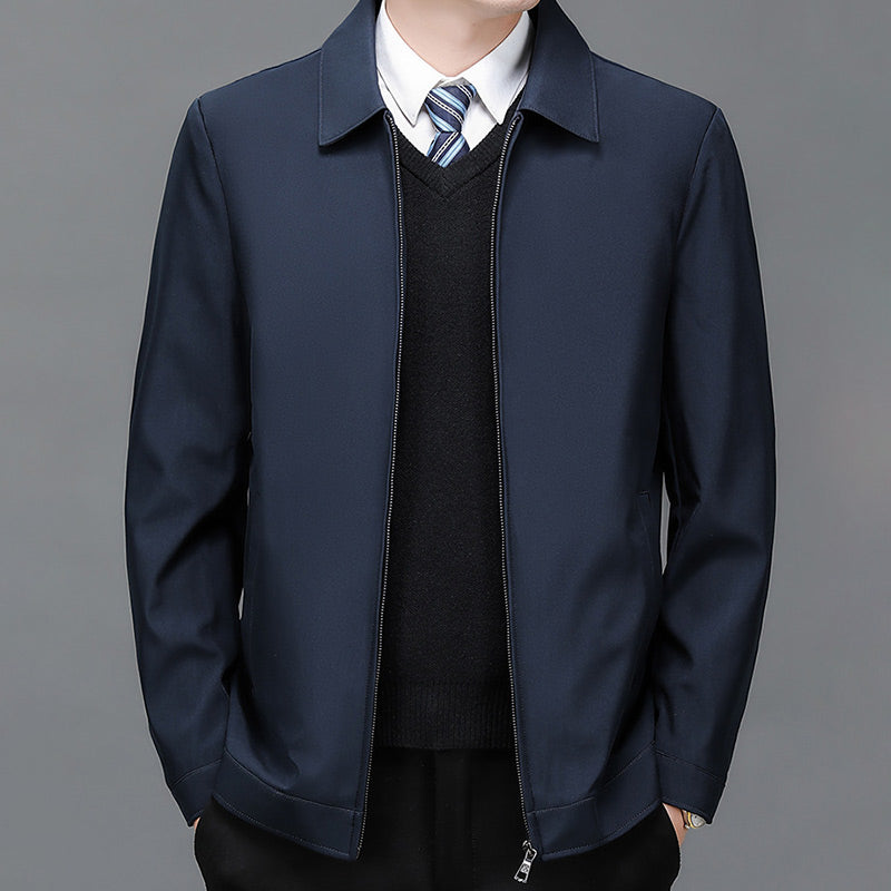 🔥Vindtät jacka med dragkedja och slag för män