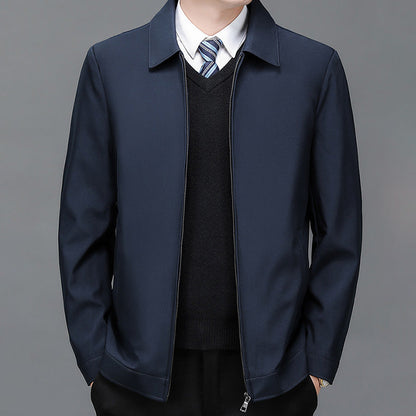 🔥Vindtät jacka med dragkedja och slag för män