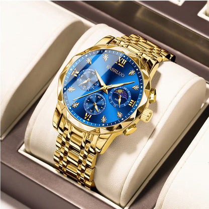 ⌚ 50% REA NU! 🔥 Vattentät Kvartsur för Män - Elegant & Slitstark, Perfekt för Vardag och Äventyr ✨