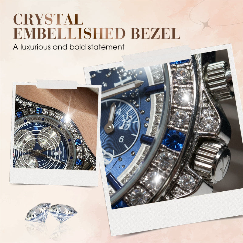 🔥2025  Het försäljning 🔥TINAIBIN Tolv stjärntecken & stjärnhimmel Diamant Automatisk skelettklocka för män