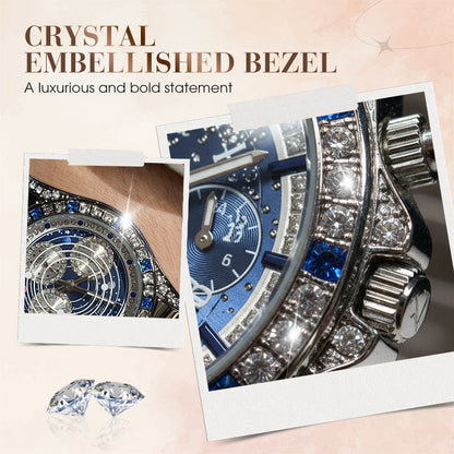 🔥2025  Het försäljning 🔥TINAIBIN Tolv stjärntecken & stjärnhimmel Diamant Automatisk skelettklocka för män