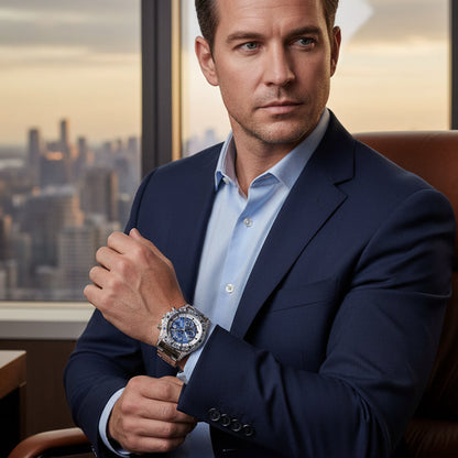 🔥2025  Het försäljning 🔥TINAIBIN Tolv stjärntecken & stjärnhimmel Diamant Automatisk skelettklocka för män