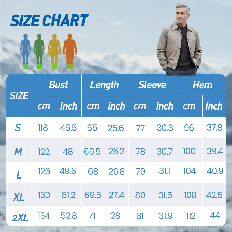 🔥Klassisk jacka i konstläder för herr