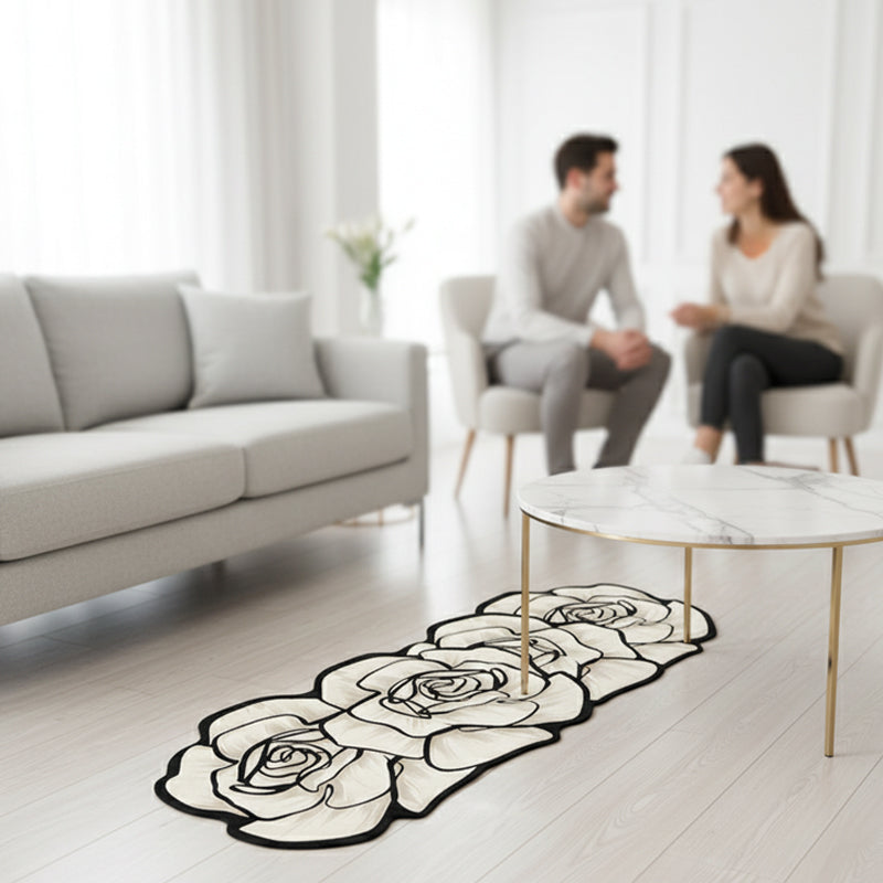 🔥Badrumsmatta med blommönster, snabbtorkande