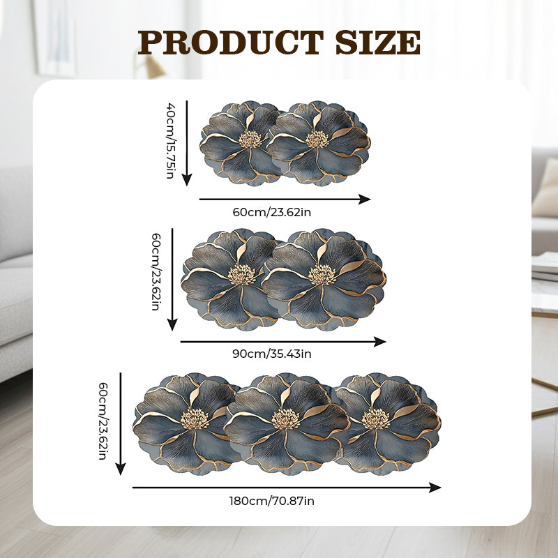 🔥Badrumsmatta med blommönster, snabbtorkande