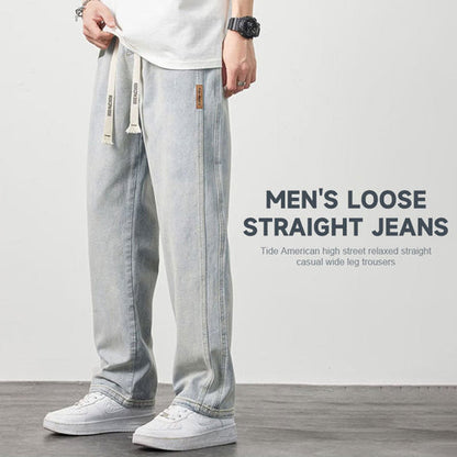 Löst sittande raka jeans för män
