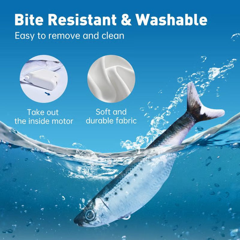 🔥Realistisk hoppande fiskleksak för katter