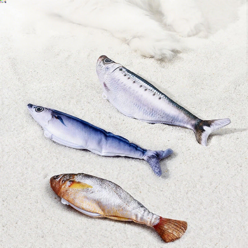 🔥Realistisk hoppande fiskleksak för katter