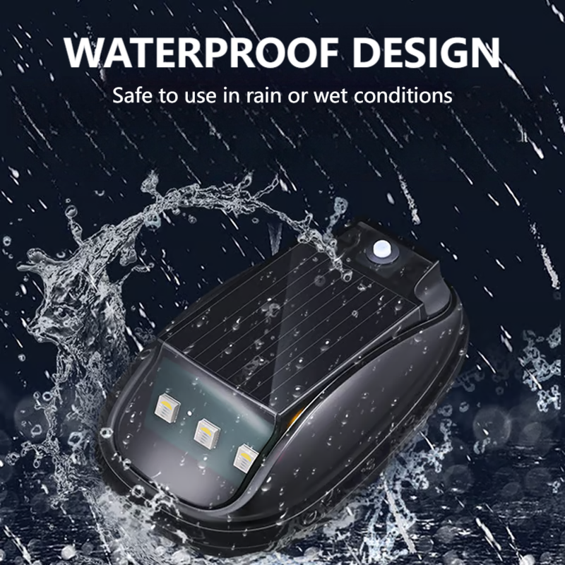 Vattentät solcellslampa för biltak med fjärrkontroll