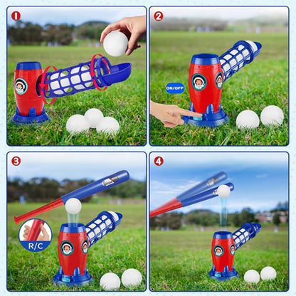 ⚾ 50% RABATT! 🎯 Automatisk Basebollkastare för Barn – Justerbar Kastningshastighet, Perfekt För Hemmaträning & Utveckling Av Slagfärdighet 🏠