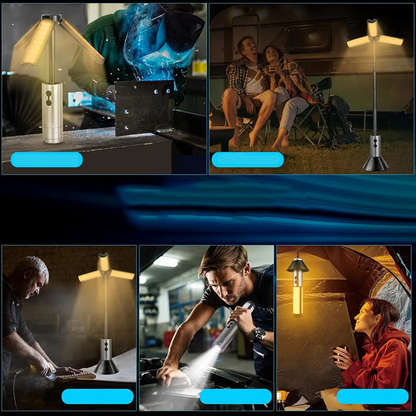 Bärbar hopfällbara LED-campinglampa