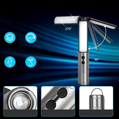 Bärbar hopfällbara LED-campinglampa