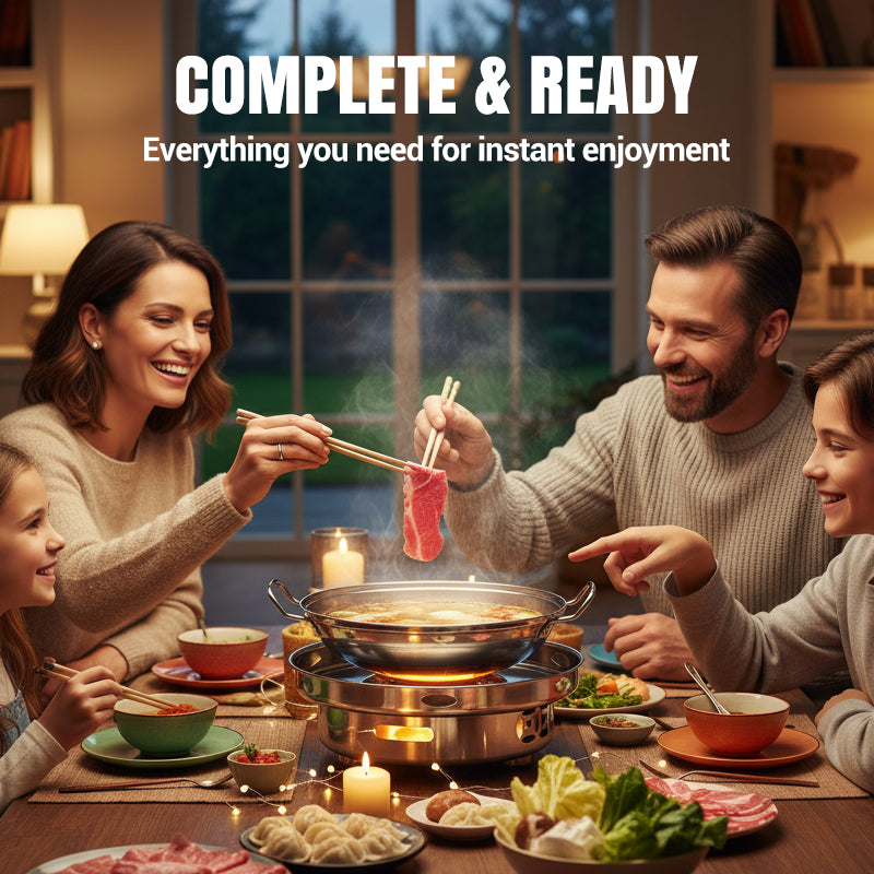 🎉Juleerbjudanden🔥Vindtät spritkök med kastrull