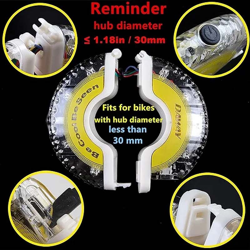 🚴 KÖP 3, FÅ 1 GRATIS! 💫 LED-cykelljus för Hjul – Vattentät, Lätt att Montera & 8 Färglägen 🌈