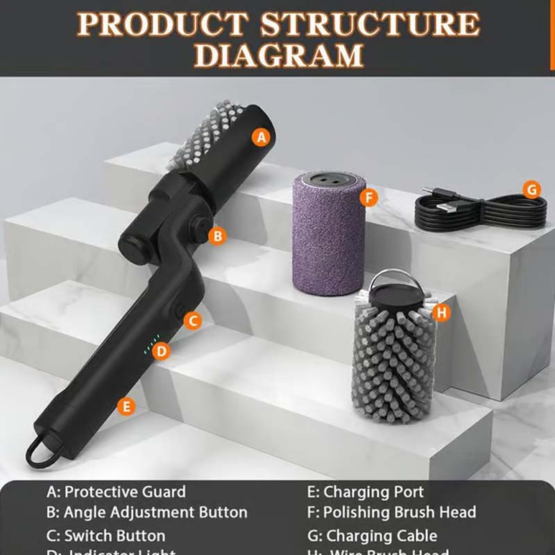 🔥Sladdlös elektrisk grillborste