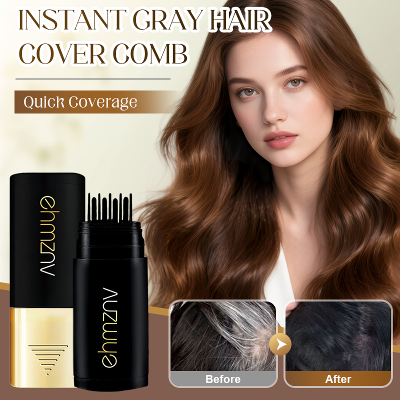 👩‍🦳 KÖP 1, FÅ 1 GRATIS! ✨ Instant Grått Hår Täckande Kam – Naturlig Look, Snabb Applicering & Smudge-proof 🖌️