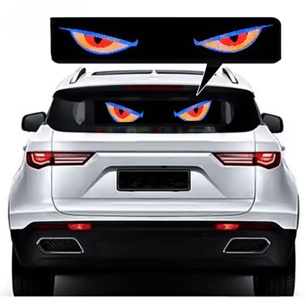 🌈 50% RABATT! 🚗 Färgglad Ögonlampa för Bilfönster – RGB-färger, Fjärrkontroll & USB-driven för Stämningsbelysning ✨