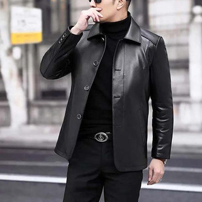 🔥Vinterjacka för män med elegant foder i plysch