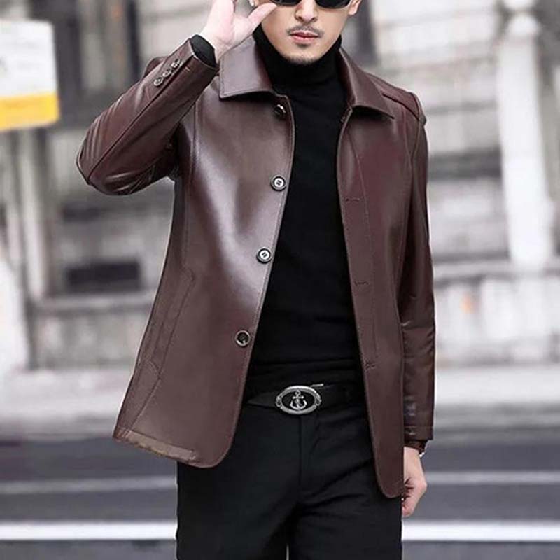 🔥Vinterjacka för män med elegant foder i plysch