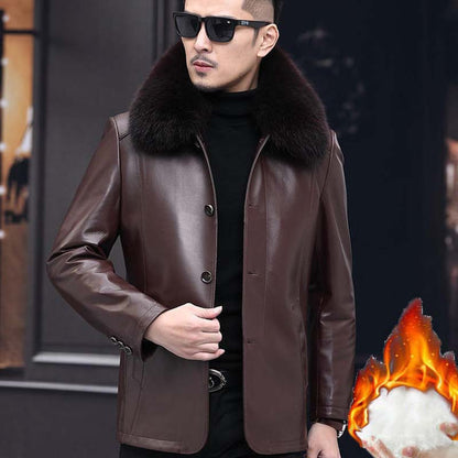 🔥Vinterjacka för män med elegant foder i plysch