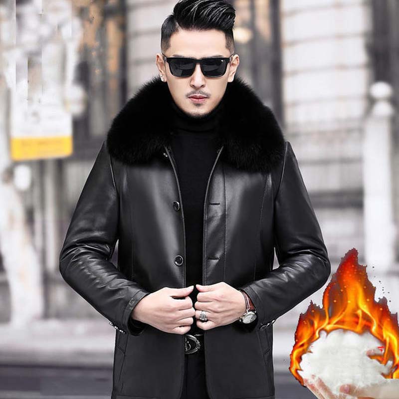 🔥Vinterjacka för män med elegant foder i plysch