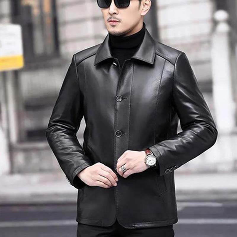 🔥Vinterjacka för män med elegant foder i plysch