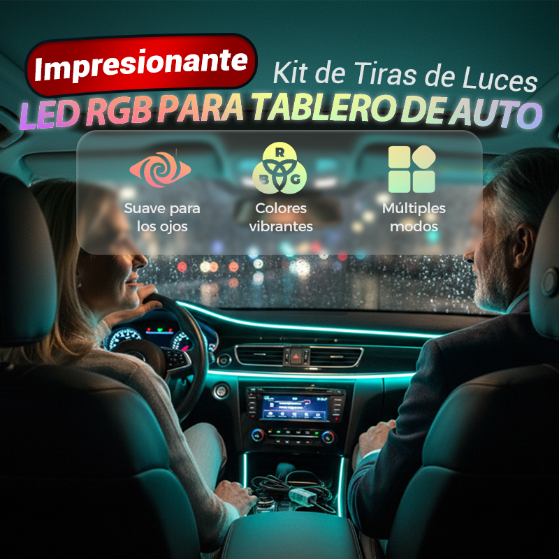 RGB-LED-ljusslinga för bilinstrumentpaneler