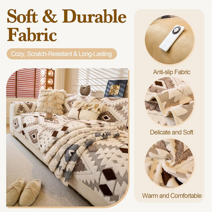 ⏳Begränsad tid 50 % Rabatt⏰Modernt geometriskt sofföverdrag i plysch🛋️