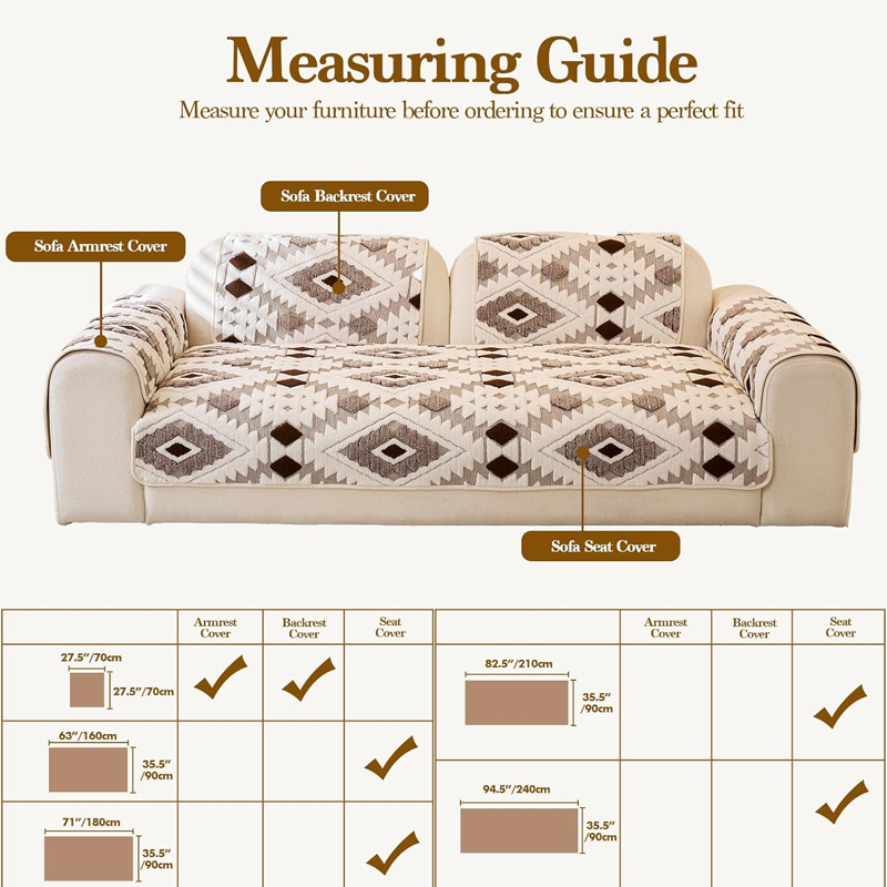 ⏳Begränsad tid 50 % Rabatt⏰Modernt geometriskt sofföverdrag i plysch🛋️