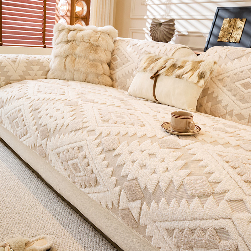 ⏳Begränsad tid 50 % Rabatt⏰Modernt geometriskt sofföverdrag i plysch🛋️