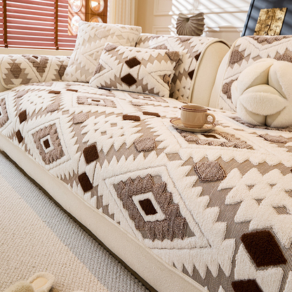 ⏳Begränsad tid 50 % Rabatt⏰Modernt geometriskt sofföverdrag i plysch🛋️