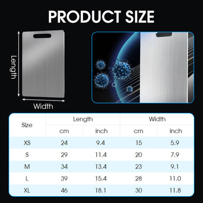 Förtjockad mögelresistent skärbräda i rostfritt stål för hemmet