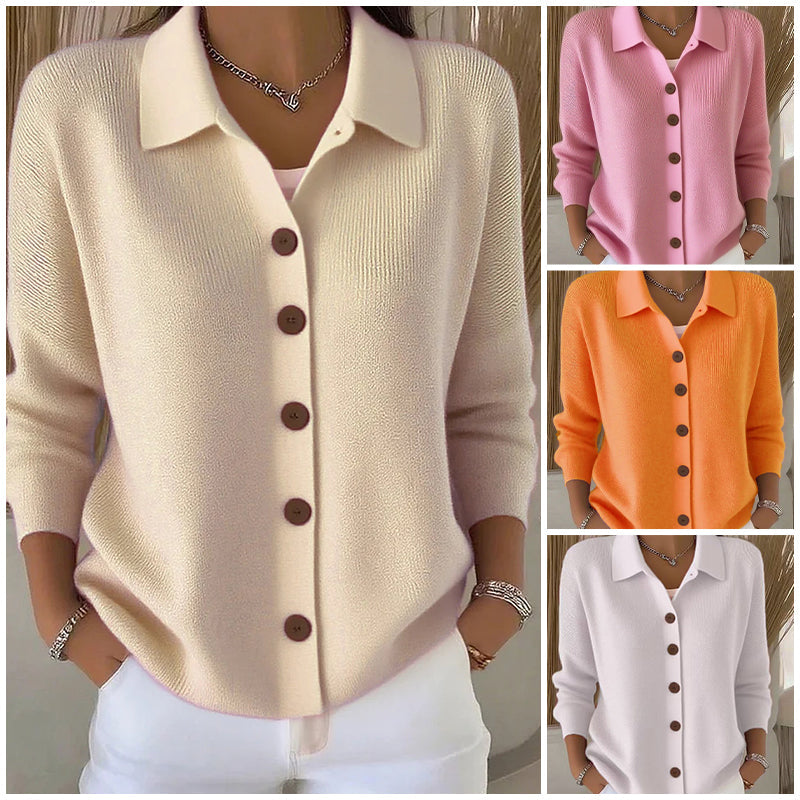 🔥Casual stickad skjorttröja för damer