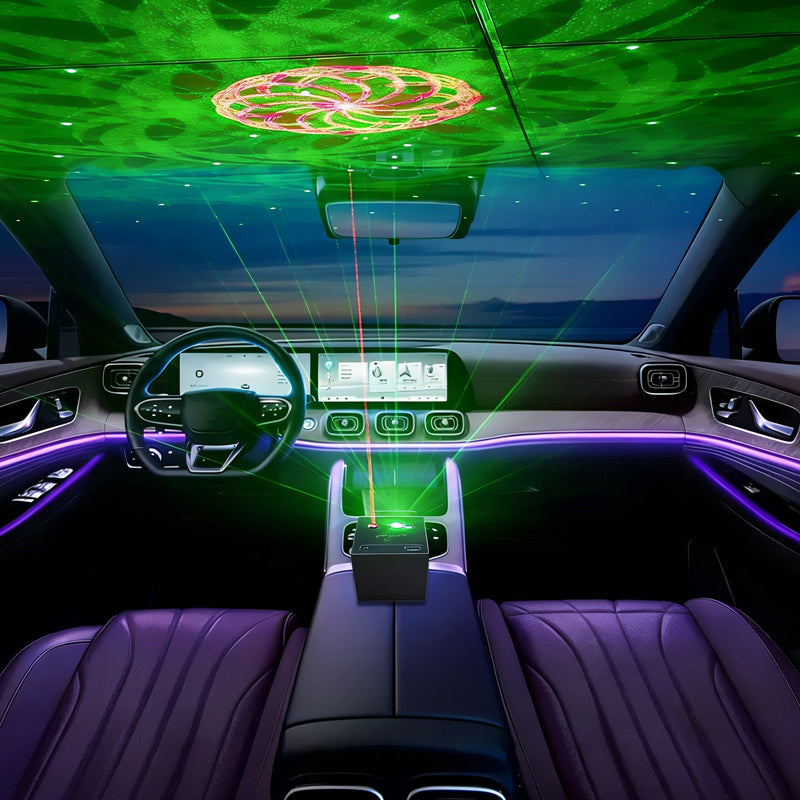 Uppladdningsbar och bärbar RGB-laserpartybelysning