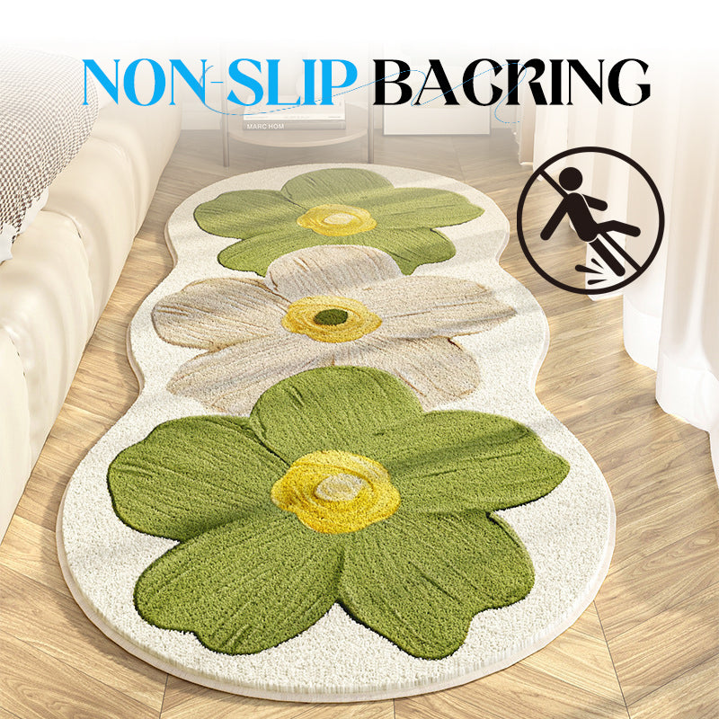 Mjuk matta med oregelbundet blommönster