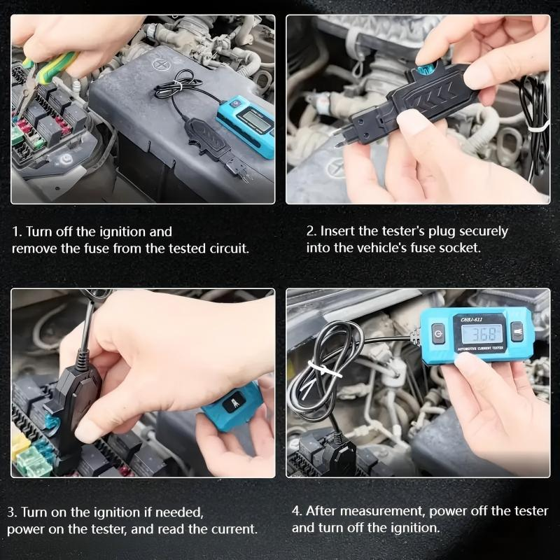 Bärbar strömtestare för bilar