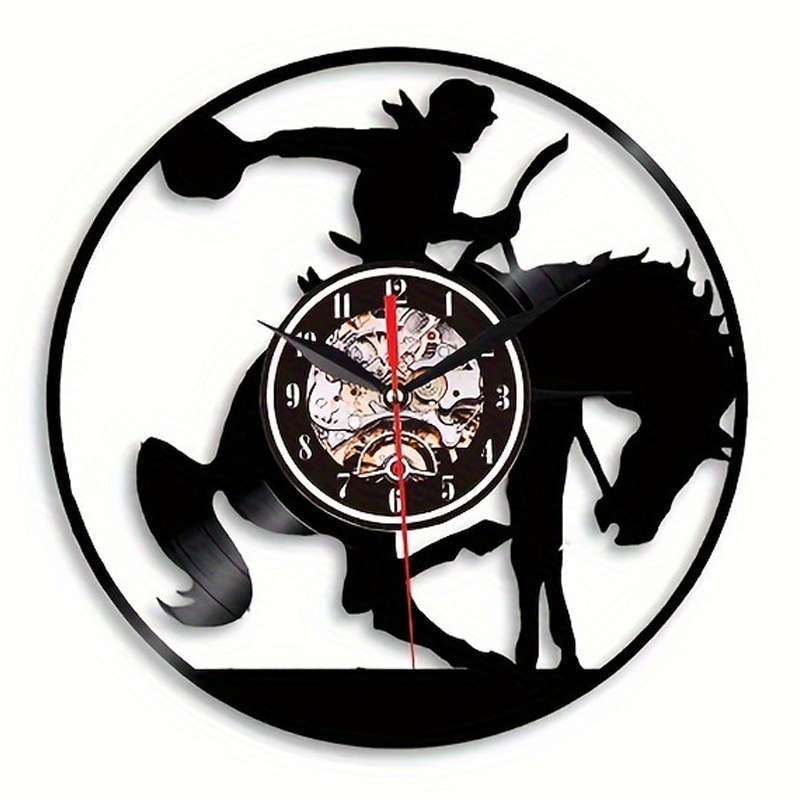 🔥Vintage djur vinyl väggklocka