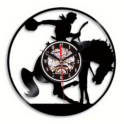 🔥Vintage djur vinyl väggklocka