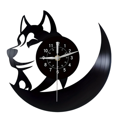 🔥Vintage djur vinyl väggklocka